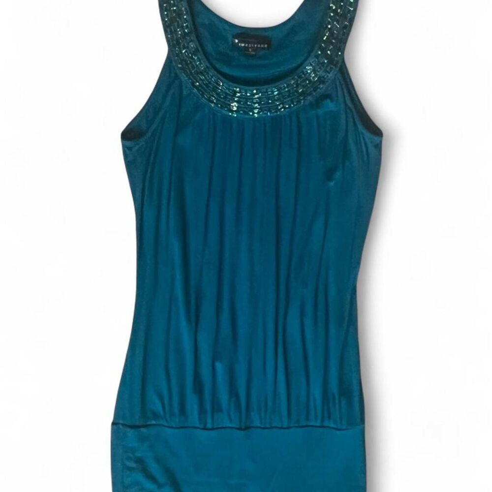 Forever-21 Women's Blue and Green Blouse